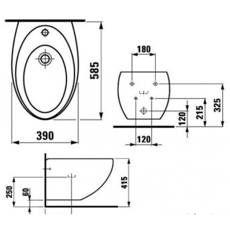 Унитаз подвесной Laufen Alessi 8.2097.1.400.000.1