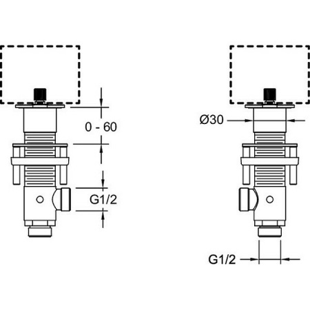 Скрытая часть для смесителя Jacob Delafon Grands Boulevards E25389-NF