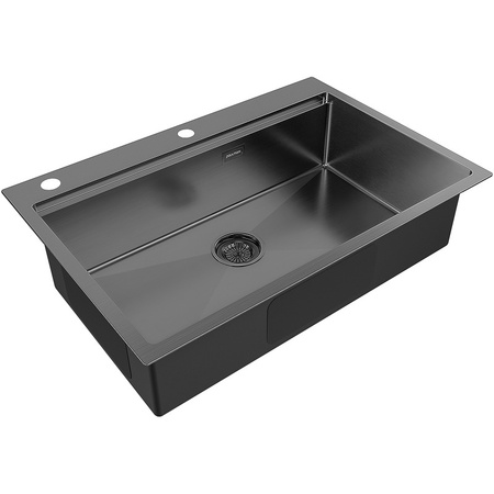 Кухонная мойка Paulmark  Vast-PRO PM707551-BS вороненая сталь