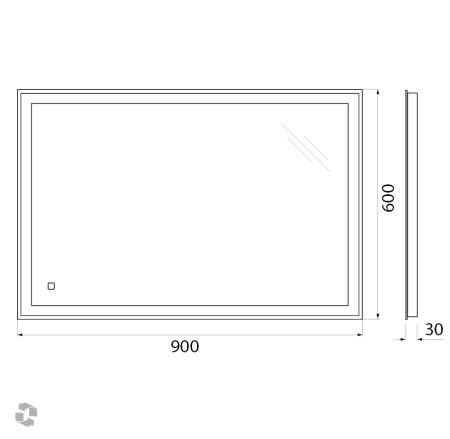 Зеркало BelBagno SPC-GRT-900-600-LED-TCH