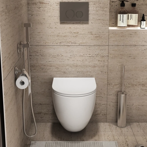 Унитаз подвесной безободковый Grossman  GR-4411SQC с сиденьем микролифт