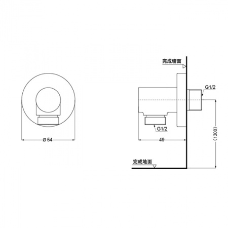 Подключение для шланга TOTO Showers TBW01014R