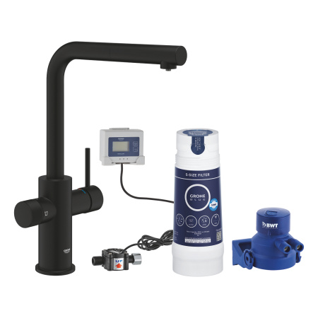 Стартовый комплект с фильтром S-Size и смесителем с выдвижным изливом GROHE Blue Pure Vento 30579KF0