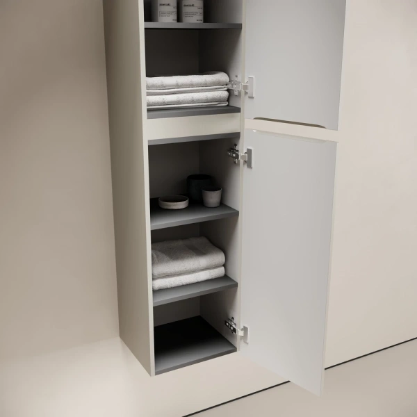 Шкаф-пенал подвесной Sancos Code PCD35GP серая платина матовый