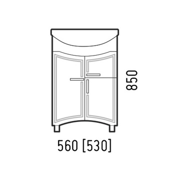 Тумба напольная Corozo Креста Z1 55 SD-00000353