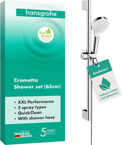 Душевой гарнитур Hansgrohe Crometta Vario EcoSmart 26534400 белый/хром