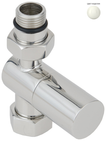 Вентиль Сунержа прямой цилиндр (G 1/2" НР х G 3/4" НГ) 9016-1401-1234 белый