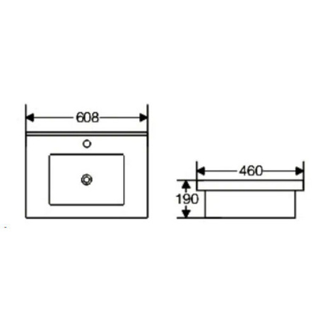 Раковина накладная (60х46) beWash BK6046VT001