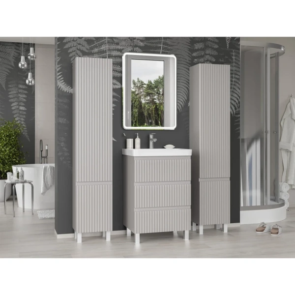 Тумба с раковиной 70 Brevita Victory УТ000023620 серый шелк