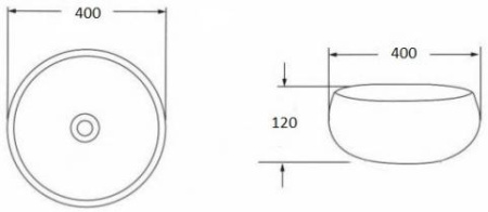Раковина накладная (40х40) Vincea VBS-216 белый