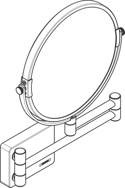 Косметическое зеркало Hansgrohe AddStoris 41791340 шлифованный черный хром