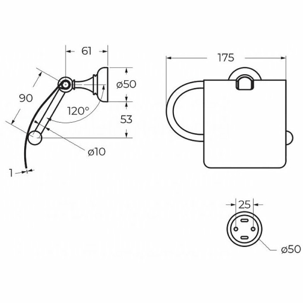 Держатель туалетной бумаги Cezares Aphrodite APHRODITE-TRH-01-M