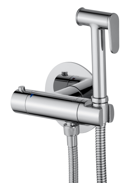 Смеситель с гигиеническим душем и термостатом встраиваемый WONZON & WOGHAND, хром WW-88819902-CR