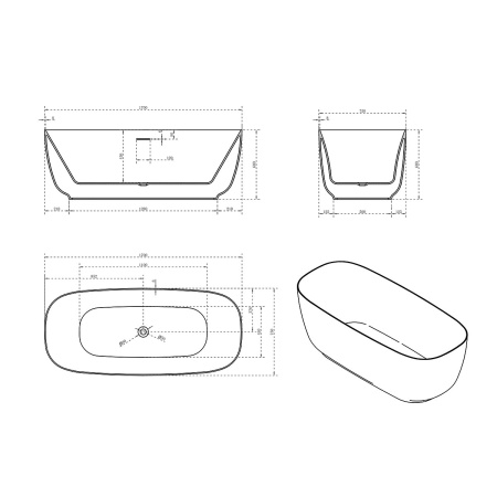 Ванна акриловая Vincea (170х75) VBT-631