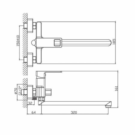 Смеситель для ванны Haiba HB22615-7