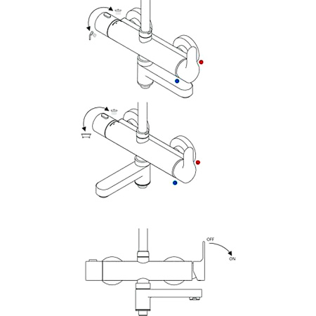 Душевая система Ravak DS X07P642