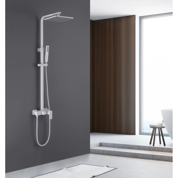 Душевая стойка ABBER Daheim AF8220WL без излива, белый