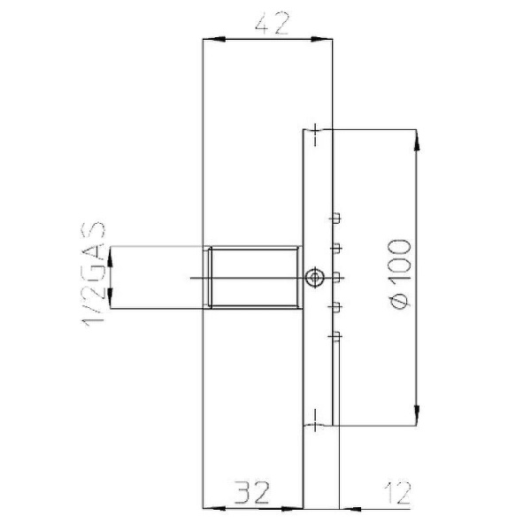 Боковая форсунка Bossini Tondo Flat I00175.073 черная матовая