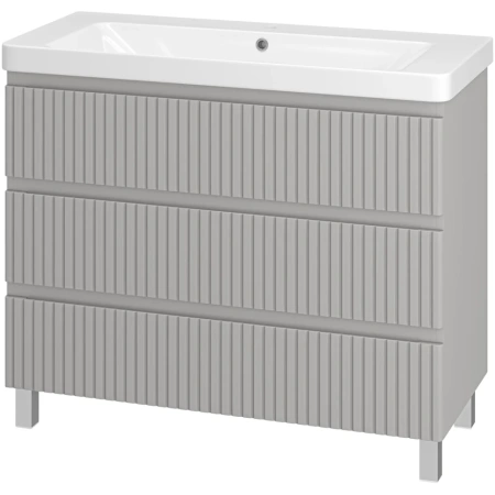 Тумба с раковиной 105 Brevita Victory УТ000023622 серый шелк