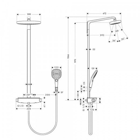 Душевая система Hansgrohe Raindance Select 27282000