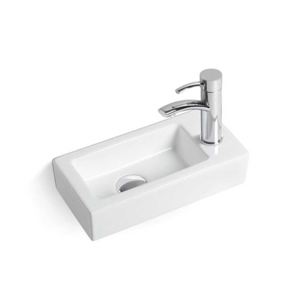 Раковина подвесная (37х18) Vincea VBS-133R белый, правая