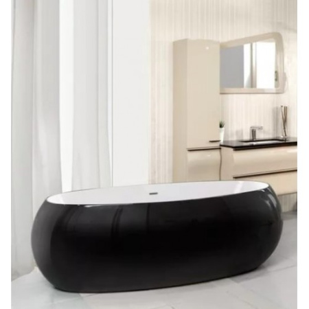 Ванна отдельностоящая (180х90) BelBagno BB18-NERO/BIA