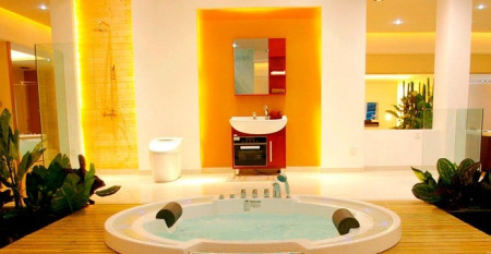 Акриловая ванна (210х210) Gemy G9060 K с гидромассажем, универсальная