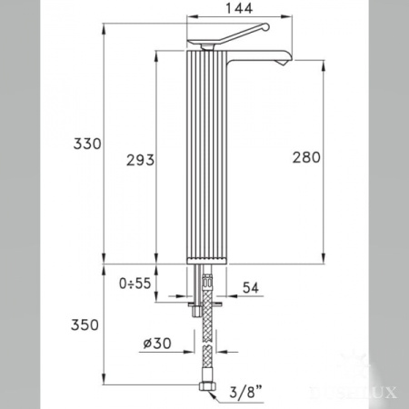 Смеситель для накладной раковины Stella Casanova CS 00103 CR00