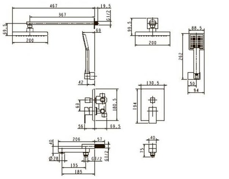 Душевая система KAISER Sonat (34677)
