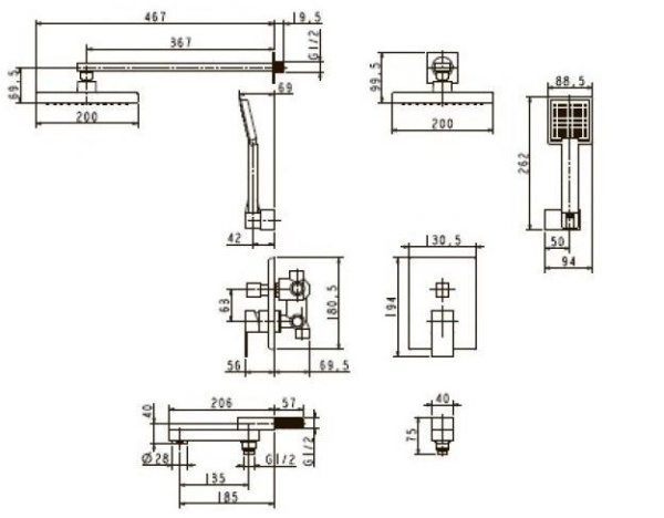 Душевая система KAISER Sonat (34677)