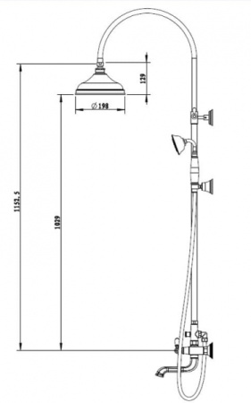 Душевая стойка Bravat Art F65193BAF-A2-RUS