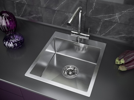 Кухонная мойка Paulmark Neckar PM804551-BS брашированная нерж. сталь