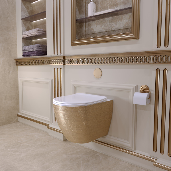 Унитаз подвесной безободковый Grossman  GR-4455GWS с сиденьем микролифт