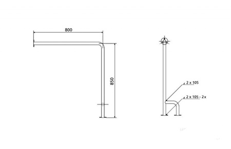 Поручень опорный BEMETA Help 301122143