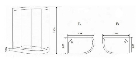 Душевая кабина Parly CM120R