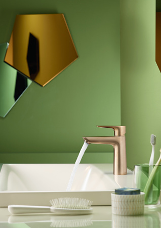 Смеситель для раковины без донного клапана Hansgrohe Talis E 71712140 шлифованная бронза