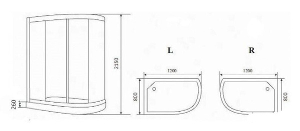 Душевая кабина Parly CM120R