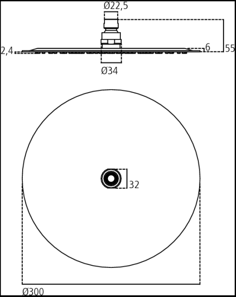 Верхний душ Ideal Standard IdealRain Luxe B0385MY Верхний душ Ideal Standard IdealRain Luxe B0385MY