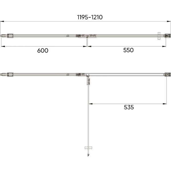 Душевая дверь Veconi Vianno VN-73, (120x195) VN73-120-01-C4