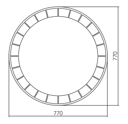 Зеркало (77х77) Silver Mirrors  Пандора LED-00002504