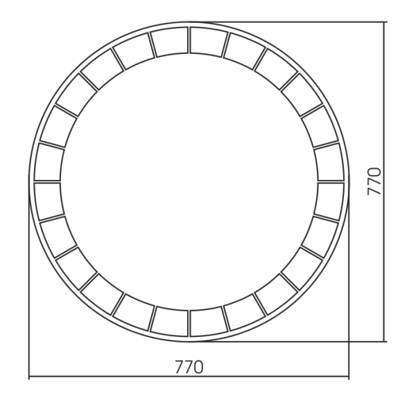 Зеркало (77х77) Silver Mirrors  Пандора LED-00002504