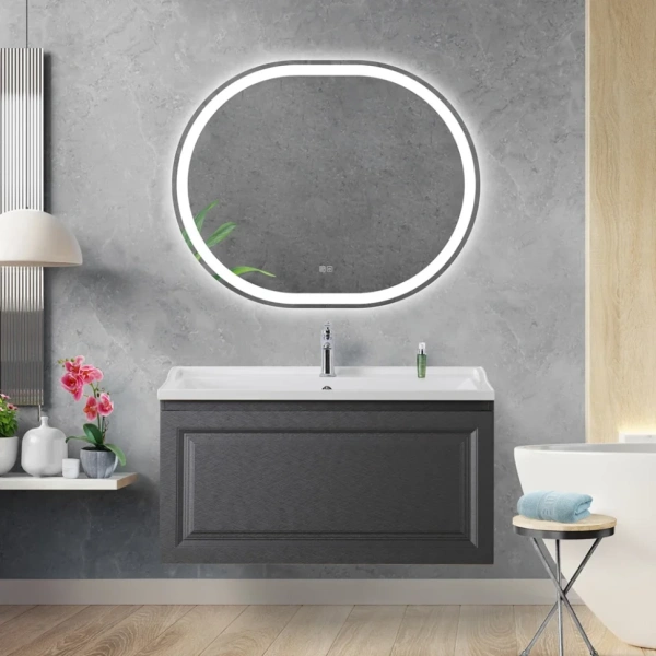 Тумба под раковину Cezares GIUBILEO-N-100-1C-SO-TIT-P титан матовый