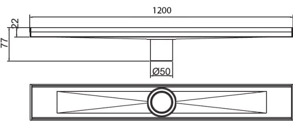 Трап для душа линейный под плитку RGW SDR-02-120-Q 21210212-02