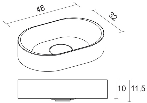 Раковина Riho Essence (48x32) W027001105