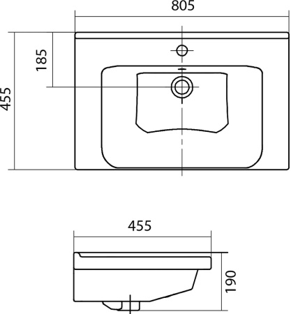 Тумба с раковиной Акватон Капри 80 1A2302K1KP010