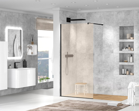 Душевая перегородка 120 см CEZARES LIBERTA LIBERTA-L-1-120-BR-NERO