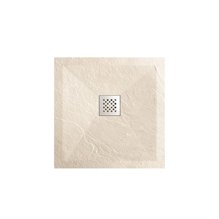 Душевой поддон из искусственного камня (90х90) Vincea VST-4SR9090C, бежевый
