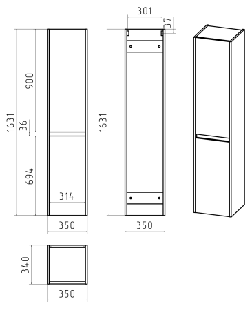 Пенал Brevita Balaton 35    BAL-05035-01-2П