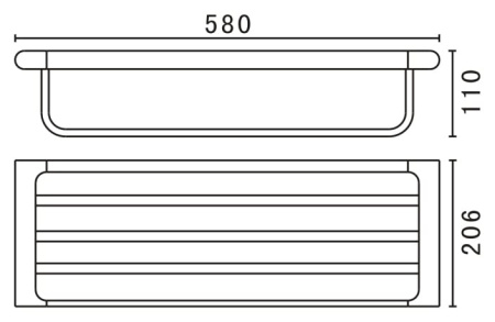 Полка для полотенец Art&Max AM-E-3922AL