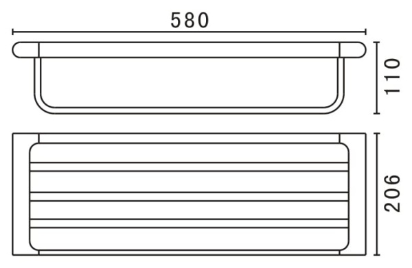 Полка для полотенец Art&Max AM-E-3922AL
